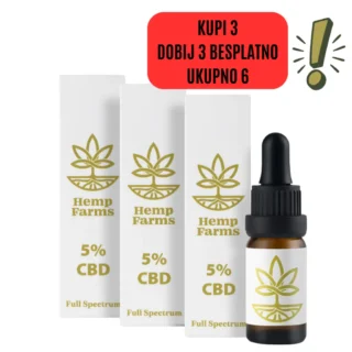 CBD ulje Combo 3 × 5% (1.500 mg)