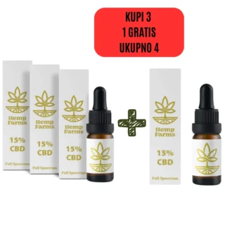 CBD ulje Combo 3 × 15% (4.500 mg)