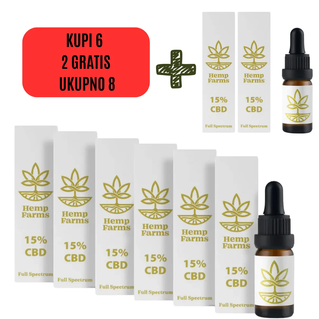 CBD ulje Super Combo 6 × 15% (9.000 mg)